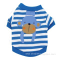 New Autumn striped cotton cartoon printing pet clothes